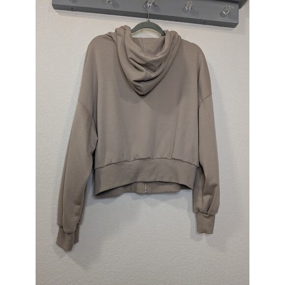 ANRABESS Womens Zip Up Hoodie Cropped Sweatshirt Zip Jackets Women Size XL Tan - Picture 3 of 6